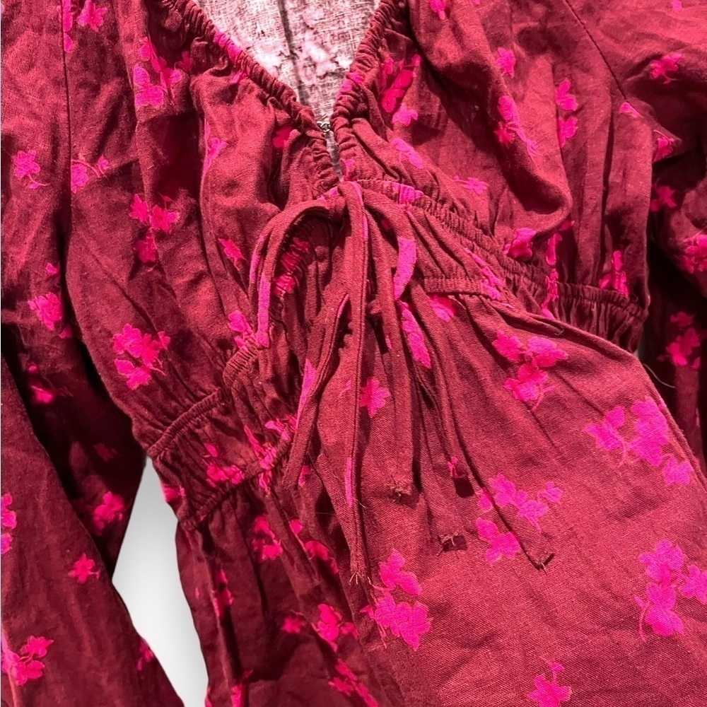 Universal Thread Maroon Blouse Top Medium - image 5